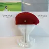 Boina tejida para mujer, nuevo sombrero de artista versátil retro francés de otoño e invierno, sombrero de lana que adelgaza la cara, sombrero de moda