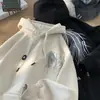 Sudadera con capucha estampada para hombre, nuevo estilo invierno 2026, prenda exterior de estilo americano holgada y moderna para adolescentes