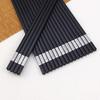 Pauzinhos de liga 10 pares de pauzinhos comerciais de hotel pretos, resistentes a altas temperaturas, antiderrapantes, domésticos, 24 cm, preto, prata, três folhas
