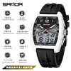 Reloj Digital Sanda para Adolescentes, Reloj de Pulsera Multifuncional Impermeable para Deportes al Aire Libre, Reloj Simple Estudiante en Forma de Barril con Función de Repetición
