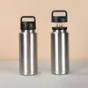 Botella de Agua Deportiva Portátil de Acero Inoxidable de 36 oz con Recubrimiento en Polvo, Taza Portátil Aislada para Exteriores con Asa, Botella de Agua para Ciclismo y Senderismo