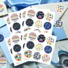 Hk112-T Decoración de Cumpleaños Colorida Pegatinas Redondas, Pegatinas Selladoras Autoadhesivas para Sobres de Tarjetas de Felicitación, Pegatinas para Decoración de Globos
