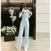 Conjunto Esportivo Casual Slimming Moda Tie-Dye Roxo para Mulheres 2026 Verão Estilo Coreano Manga Curta Calça de Perna Larga Conjunto de Duas Peças Feminino