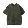 Playera de peso pesado 260g estilo retro americano lavado viejo transfronteriza para hombre marca de moda algodón puro batik copo de nieve frito manga corta mayoreo