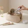 Bolsa de Almohada en Forma de Riñón Yunduo Bolsa de Cosméticos de Cuero PU Bolsa de Almacenamiento Portátil para Viajes Popular en Internet Bolsa de Lavado de Gama Alta