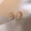 Aretes Nuevos Populares Estilo Coreano de Cuentas de la Fortuna, Tachuelas Versátiles Simples y Elegantes, Joyería para Orejas Mismo Estilo de Transmisión en Vivo al por Mayor