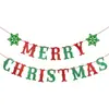 Banderines Navideños Transfronterizos, Guirnaldas de Decoración para Fiestas, Otros Banderines Impresos Planos, Decoraciones de Cumpleaños como Dibujos