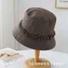 Sombrero de Pescador a Cuadros Estilo Coreano con Adorno de Encaje para Mujer, Dulce y Versátil para Primavera y Verano, Hace que la Cara Parezca Más Pequeña, Sombrero de Cubo Protector Solar, Sombrero de Cubo para un Look Sin Maquillaje