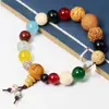 Pulsera de Dieciocho Semillas, Estilo Lingyin de Hangzhou, Cuentas Bodhi de Múltiples Tesoros, Cinco Generaciones, Joyería de Pulsera Unisex para Pareja, Dieciocho Cuentas