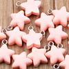 10 colores 14 * 17 mm DIY accesorios de resina color caramelo estrella de cinco puntas colgante encanto bolsos pulsera teléfono móvil