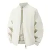 Chaqueta de Algodón con Cuello Mao para Hombre en Otoño e Invierno, Chaqueta de Algodón Cálida, Chaqueta Casual Suelta Versátil, Chaqueta de Algodón Cómoda para Adolescentes, Hombres
