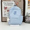 Mochila para meninas do ensino fundamental, alta aparência, estrelas, estilo coreano, grande capacidade, para estudantes do ensino médio, estudantes do ensino fundamental, leve, redutora de peso, bolsa de ombro dupla para meninas