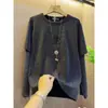 Diseño único, estilo falso de dos piezas, camiseta de manga larga para mujer, moderna y versátil, con un diseño de bloques de color a rayas