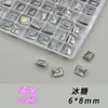 Pacote Misto de Cristais de Gelo K9 6*8mm Grandes de Vidro de Alta Transparência com Base Pontiaguda Brilhante para Decoração DIY de Nail Art