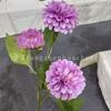 Flor artificial de alto nível, flor falsa, flor de casamento, paisagismo, flor artificial de 3 cabeças com fragrância escura, decoração de casamento, arranjo de flores