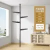 Arara de teto a chão telescópica de haste única para interior sem furação, arara de chão para quarto, varal para uso doméstico na varanda