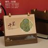 Calendario de escritorio con portabolígrafos de madera 2025, moderno, creativo, de alta gama, para oficina, empresa, regalo, calendario mensual