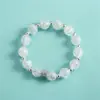Plata de Ley S925 Chapada Diamante Trébol de Cuatro Hojas Separadores Cuentas Barril Pulsera de Cristal Pulsera de Perlas Passepartout Accesorios DIY
