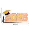 Bt363 Transfronterizo 3D 2026 Temporada de Graduación Decoración Navideña de Mesa Adorno Temporada de Graduación Regalo de Graduación