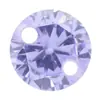 Agujero Doble Redondo Circonita Cúbica Zirconia Piedra Suelta Perforada con Agujeros Pendientes Blancos Coloridos Colgante Collar Pulsera de Cuentas Sueltas para Manualidades