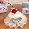 Presente de aniversário infantil: Faixa de cabelo de bolo de morango, faixa de cabelo de desenho animado fofa para meninas, faixa de cabelo de bebê, não aperta a cabeça, acessório de cabelo para menininha