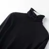 Suéter de Punto Grueso con Cuello Alto para Otoño e Invierno, Jersey de Manga Larga Suelto para Mujer, Ropa Interior Base de Punto Ajustada, Talla Grande