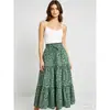 Nueva Falda Floral 2026 para Mujer, Falda de Cintura Alta Corte A, Falda de Paraguas Estampada Estilo Bohemio, Falda Retro Europea y Americana