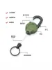 Chaveiro retrátil multifuncional para exterior, gancho com corda de aço anti-perda, fivela portátil de fácil puxar para camping e caminhada