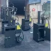 Máquina aplanadora especializada para cubos de pintura, pequeña máquina aplanadora vertical, compactadora de residuos de fábrica y residuos peligrosos