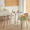 Taburete de Plástico Extra Grueso para Uso Doméstico, Moderno y Sencillo, Apilable, Adecuado para Sentarse Largo Tiempo, Banco para Mesa de Comedor, Silla Taburete Redonda Alta