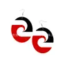Aretes Maoríes de Estilo Étnico con Bandera de Lágrima Acrílico Estampado Pequeño Aretes Transfronterizos de Nueva Zelanda Acrílico Personalidad