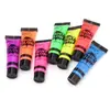 Pintura fluorescente a base de agua transfronteriza pigmento para pintura pigmento pintado a mano color fluorescente para cara pintura de dedos pintura corporal fluorescente
