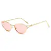2026 Nuevas Gafas de Sol Metálicas Estilo Europeo y Americano Montura Triangular Gafas Ojo de Gato Cuerda Nudo Bv Alambre Dorado Gafas Alta Calidad