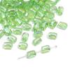 Cuentas de Cristal de Vidrio Facetado Rectangular Color Chapado Accesorios para Collares Pulseras Hechos a Mano DIY Con Cuentas