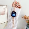 Adecuado para Apple 10ª y 11ª Generación, Correas Metálicas para Relojes de Trébol de Cuatro Hojas con Piedras Preciosas, Pulseras Samsung Huawei 11 Fit4 Gt6 Xiaomi