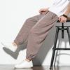 Venta al por mayor de comercio exterior transfronterizo Estilo chino nuevo cuadros seda helada pantalones casuales pantalones delgados para hombre leggings tendencia