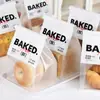 Bolsa para Pan de Molde Cortado con Ventana, Bolsa Sencilla para Hornear Tostadas, Bolsa de Empaque de 450g con Cierre de Alambre Plegado y Logo Impreso