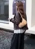 Nuevo Bolso de Cuero de Vaca Mate Forma de Media Luna Francesa Lujo Accesible Versátil Bolso de Hombro Cruzado Tipo Dumpling para Mujer Otoño e Invierno 2025