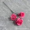 3 Cabeças Anna Rosa Diamante Rosa Salão de Casamento Arranjo de Flores Arco Decoração Flor Artificial Casamento Flor de Simulação Atacado