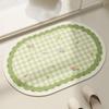 Alfombrilla de Piso para Baño Alfombrilla Absorbente Estilo Crema Alfombrilla para Puerta de Inodoro del Hogar Entrada de Baño Alfombrilla Antideslizante
