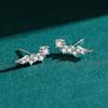 Aretes de Plata Esterlina 925 para Mujer Diseño Nicho Irregular Pequeños Aretes de Diamantes Rotos Populares en Internet Ins Europeos y Americanos Aretes Calientes Transfronterizos