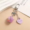 Chaveiro Pingente Desenho Animado Gatinho Kt Melhores Amigas Coração de Menina Bolsa de Estudante Pingente Bestie