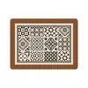 Tapete para Mesa de Comedor, Encimera, Cocina, Resistente a Manchas, Aislante Térmico, Diatomeas, Estilo Retro Europeo, Floral