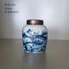 Latas de Té de Cerámica de Tamaño Pequeño Tapa de Aleación Tanque de Almacenamiento Longjing Dahongpao Jin Junmei Té Tanque Sellado Embalaje Caja Vacía