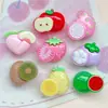 Mini Accesorios de Frutas Artificiales de Resina Kiwi Piña Melón Accesorios de Frutas Pasador Funda de Teléfono Móvil Material de Botón