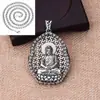 Colgante Hueco de Plata de Ley Tathagata, Colgante Budista del Zodiaco para Hombres y Mujeres, Ocho Santos Patronos Retro Modernos Personalizados