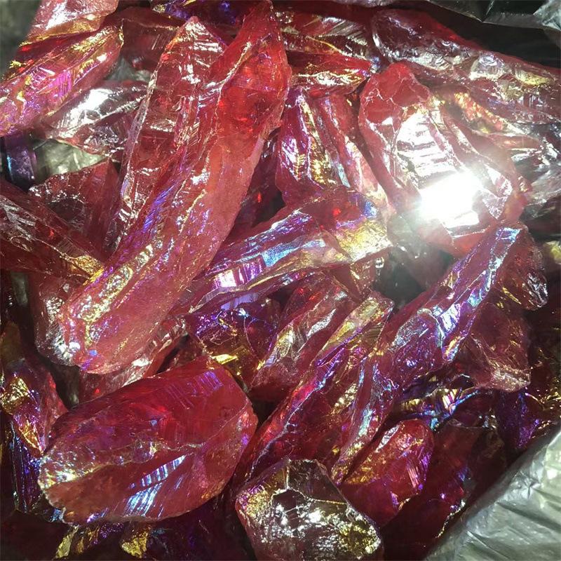 Aura Red quartz crystal dog to