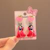 Clip para oreja para niños Nuevo estilo luminoso lindo caricatura agujero para la oreja Pendientes de princesa pendientes personalizados accesorios para pendientes de niña