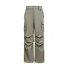 Yidao Vintage 2026 Primavera Nuevo Retro Americano Paracaidista Plisado Holgado Recto Casual Versátil Pantalones de Trabajo para Hombre