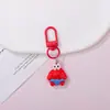 Chaveiro Criativo de Resina Desenho Animado Bob Esponja com Contas Pequeno Pingente Presente DIY Decoração de Mochila Estudante Atacado